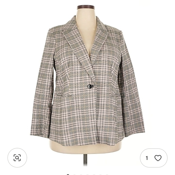 Lane Bryant Women's Classic Plaid Blazer - Picture 6 of 16